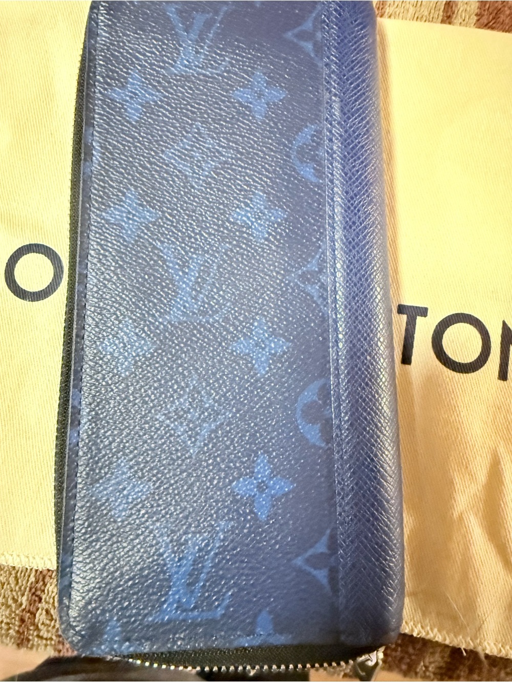 Louis Vuitton Taigarama Navy and Royal Blue Monogram Zip Wallet - Picture 5 of 6